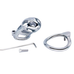 FUKR Cage de chasteté en métal Cobra Steel 10 x 3.7cm